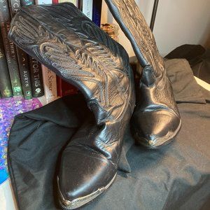 Zodiac, 6-6.5 women Western style Cowboy Cowgirl black boots